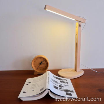 Lampe de table en bois réglable sans nordique